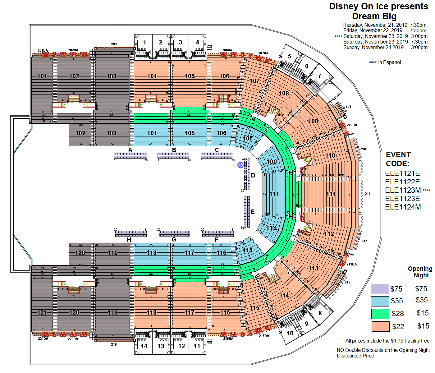 Laredo Energy Arena Wwe Seating Chart