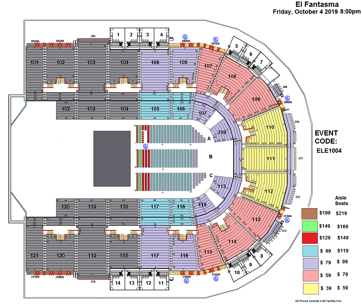 Sames Auto Arena Seating Chart