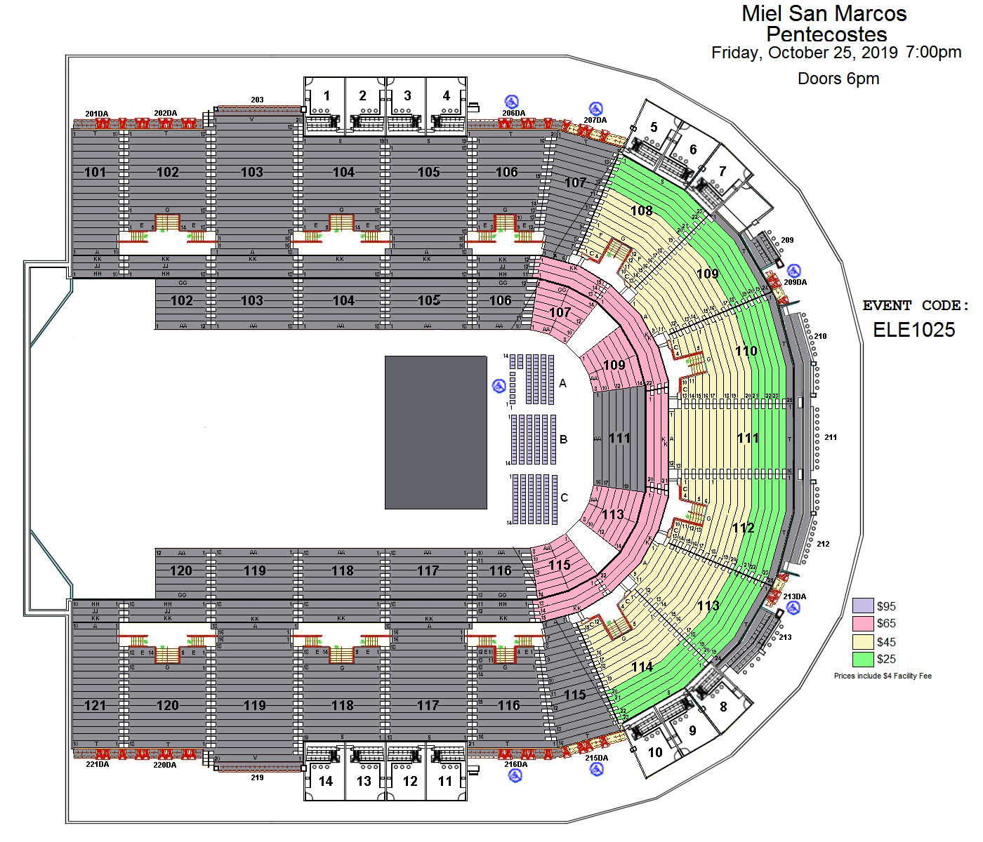 Infinite Energy Arena Seating Chart With Rows