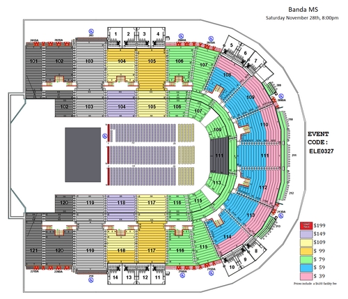 Concerts Laredo TX | Live Music Laredo TX | Sames Auto Arena: Seating Maps